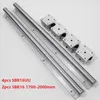 2pcs SBR16 1700mm 1800mm 1900mm 2000mm trilho de suporte guia de trilho linear 4pcs SBR16UU blocos de rolamento linear para CNC router parts274s