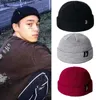 Beanie / Skull Caps Lettera True Unisex 10 colori Sailor Fishermans Winter Beanie Hat Berretto melone lavorato a maglia a costine Solid Skullcap Baggy Retro Ski Hat T230719