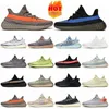 Designer Running Shoes Onyx Bone Dazzling Blue Dark Beluga Space Ash Pearl Asriel Zebra Abez Core Black Red Carbon Beluga andningsbara bekväma män Kvinnor Sneakers