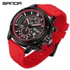 Armbanduhren Sport Wasserdichte Uhr SANDA 5314 Männer Mode Datum Stoppuhr Quarz Armbanduhr Luxus Business Original Design Männliche Uhr