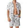 Survêtements pour hommes Happy Dog Hommes Ensembles Funny White Dogs Casual Shorts Vacation Shirt Set Summer Nouveauté Costume personnalisé à manches courtes surdimensionné