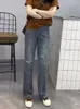 Damenjeans Y2k Birnenförmiges gerades Bein weiblich 2023 Frühling Fett mm große Größe hohe Taille zeigen dünne schmale Version der weiten Hose