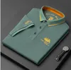 2023High end designer de algodão moda bordado camisa polo masculina verão casual coreano manga curta t camisa lapela tendência masculina