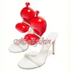 Ballongdekor Sexig öppen ECBB4 TOE SOLID REMS Slip On Women Sandals Summer Party Runway Designer Shoes Customized Strange 230718