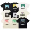 BUY designer shirts Summer Mens T-Shirts Womens rhudes Designers For Men tops Letter polos Embroidery tshirts Clothing Short Sleeved tshirt Large Tees