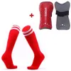 Sports Socks Adult and Children's Non Slip Long Knee Football Sockshin Pads Herr- och Women's Association Football Team Game Socks Anti Kick Shin Pads 230718