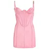 Abiti casual Custom 2023 Lady Pink Elegante corsetto estivo Binding Club Party Fashion Mini abito aderente da donna senza spalline di lusso