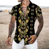 Mens Casual Shirts Fashion Luxury Social Wear Polo Neck Shirt Tryck Kort ärm Top Ball Party Designer 230718