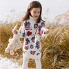 Pull Enfants Filles X-long Pulls Fraise Imprimé Tricoté Pulls Col Roulé Automne Hiver Coton Tops Adolescente Pull Décontracté HKD230719