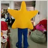 2019 Factory Yellow Star Mascot Costume Suits Halloween Christmas påsk vuxen storlek2620