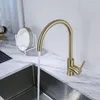 Kitchen Faucets Carnival Shopping Festival Promotion Brushed Gold Faucet Lead-free 304 Stainless Steel Cold Water Sink Tap