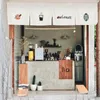 Curtain Modern Milk Tea Shop Door Cafe Hanging Cloth Minimalist Decorative Advertising Signboard