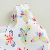 Abiti da ragazza ma baby 3-7Y Bambini Toddler Kids Neonate Dress Butterfly Print Sleeveless Backless Summer Princess Dress R230719