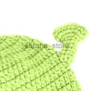 Beanie/Skull Caps Unisex Balaclava Monster Shrek Wool Winter Knitted Hats Green Party Funny Cap J230719