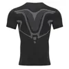 Camisetas masculinas de manga curta camisa masculina de compressão camiseta de corrida fitness justa esporte treinamento jogging camisas academia roupas esportivas secagem rápida 230718