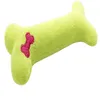 Plush Pet Dog Puppy Sound Toys Bone Kształt Puppy Cat Chew Squeaker Squeaky Pillow Solid Kolor Pięć kolorów 20pcs l317H