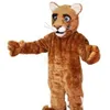 2018 Little Leopard Panther Cat Cougar Cub Mascot Costume Adult Size Cartoon Character Mascotte Mascota Outfit Suit246G