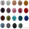 100pcs / lot le plus bas 10mm mélangé multi couleur boule Cristal Perle Bracelet Collier Perles nouvelles perles LotRhinestone DIY spacer249o