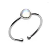 Pierścienie klastra s925 srebrny księżycowy pierścień mini mały świeży ogon kobiecy kobieta w Japonii prosta impreza z prezentem