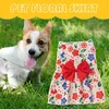 Dog Apparel Cozy Pet Floral Dress Sweat-absorbent Cat Colorful Print Summer Small Two-legged Clothes Casual Wear