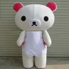 Biała rilakkuma kostiumy Mascot Animed Temat japońskie niedźwiedź zwierzę Cospaly Cartoon Mascot Charakter Halloween Purim Party Carniva259w