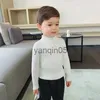 Pullover New 2023 Baby Boys Girls Sweater Kids Pullover Solid Color Cotton Knitwear Sweater Brand Cotton Long-Sleeve Children Knit Tops HKD230719