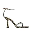 Отсуть обувь леопардовые сексуальные каблуки Женщины сандалии с кружевными заостренными пальцами на высоких высоких каблуках.