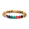 Nouveau Design Haute Qualité Image Pierre Perles 7 Chakra Guérison Pierre Yoga Classe Méditation Bracelet pour Couples Gift202k