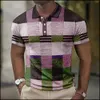 Męska koszula polo polo Casual Rag Print z krótkim rękawem Siatkowy Odzież Owczesna koszulka oddychająca 230718