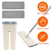 MOPS Flat Mop Microfiber Flat Flat Mop 360 ° Spin Mop and Bucket Set med 2 kuddar Våt/kemtvätt Mop Hanging Dust Mop Hands Free 230718