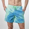 Shorts Masculino Summer Explosion Models Descoloração Beach Man Calções de Banho de Secagem Rápida Shorts que Mudam de Cor L230719