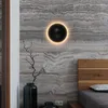 Lampada da parete Creative Simple Indoor Postmodern Light Luxury Round Head Soggiorno Camera da letto Corridoio Eclipse Small