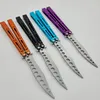 Theone Basilisk Balisong Butterfly Trainer Trainer Nóż One Channel 7075 Aluminium Hanldle System tulei