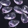 Chandelier Crystal 10pcs 28mm Purple Angel Tear Drop Hanging Glass Prisms Pendant Beades Curtains Accessory Home Decoration