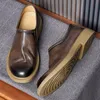 Klänningskor Euro storlek mjuk ko leathe slip på lata man loafers mogna män s high end casual läder oxfords sommardräkt 230718