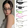 Zonnebril heren Zilver Y2K Outdoor Fietsen Sport Zonnebril Vrouwen Vintage Shades Trendy Punk Goggle Eyewear 2000S Esthetische