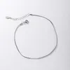 Anklets S925 Sterling Silver Snake Bone Ankle Chain for Women's Insider Design High End Simple Style Versatile Footwear