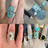 Band Rings Stainless Steel Rings Open Rings For Women Rings Wide Ring Colorful Geometry Chain Female Rings Jewelry Party Gift Wholesale J230719