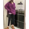 Женские свитера Korobov Solid Color Lazy Style Sweater Twieter Vintage Knitwears Негабаритные пуловки в корейской моде Pull Femme Hiver 2023
