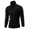 Herrenpullover Neue hochwertige Herren Rollkragenpullover Pullover Hemd Langarm warm gestrickt Rollkragenpullover 7 Farben L230719