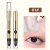 Eye ShadowLiner Combination Waterproof matte pearlescent eye shadow stick pencil Highlight Pencil makeup Beauty Champagne shimmer double head 230719