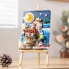 الكتل Mini Building Builds Christmas Sleigh Bike Drawing Kids Building Toys Diy Puzzle Bricks Girls Boys Holiday Home Dcor R230718