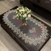 Table Cloth Retro TV Cabinet Covers Oval Living Room Mat Embroidered Tea Dining Runner Elegant Lace Home Decor