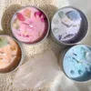 Custom Handmade Eco-Friendly Craft Soy Wax Scented Tin Crystal Candle With Dried Flowers