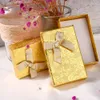 Коробка для ювелирных изделий 24pcs Square прямоугольник картонные украшения наборов с губкой для кольцевых колец для серьс