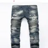 Hommes Distressed Ripped Jeans Designer De Mode Droite Moto Biker Jeans Causal Denim Pantalon Streetwear Style hommes Jeans Cool202E