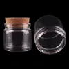 12pcs 65 60 53mm 120ml Transparent Glass with Cork Stopper Empty Spice Food Nuts Storage Bottles Jars Gift Crafts Vials T200507240N