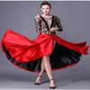 Nouveau Stle jupe de danse espagnole Femal noir rouge robe de danse latine Paso Doble jupe cape robe femme Performance1235O