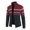 Erkek Sweaters 2022 Erkek Kazak Sıradan Sweatshirt Jacquard Zip Polo Sweater Hardigan Ceket Erkek Kış Mock Boyun Sweater Külot Mens Giysileri L230719