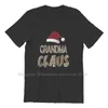 Moletons masculinos Vovó Claus T Shirt Vintage Graphic Tamanho grande Gola redonda TShirt Sales Harajuku Roupas Masculinas